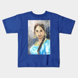 Punjabi beauty in blue Kids T-Shirt